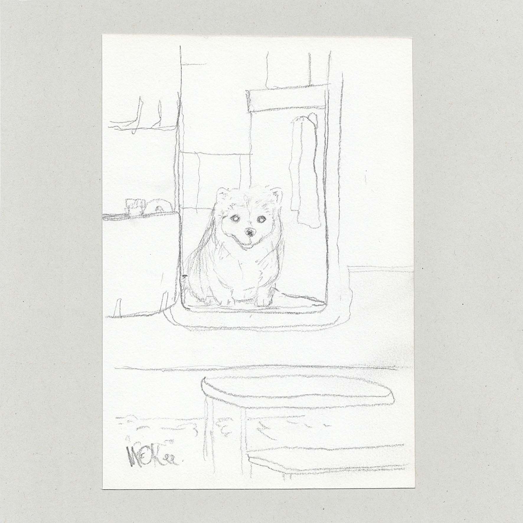 Motorhome Dog, Study - Original Sketch