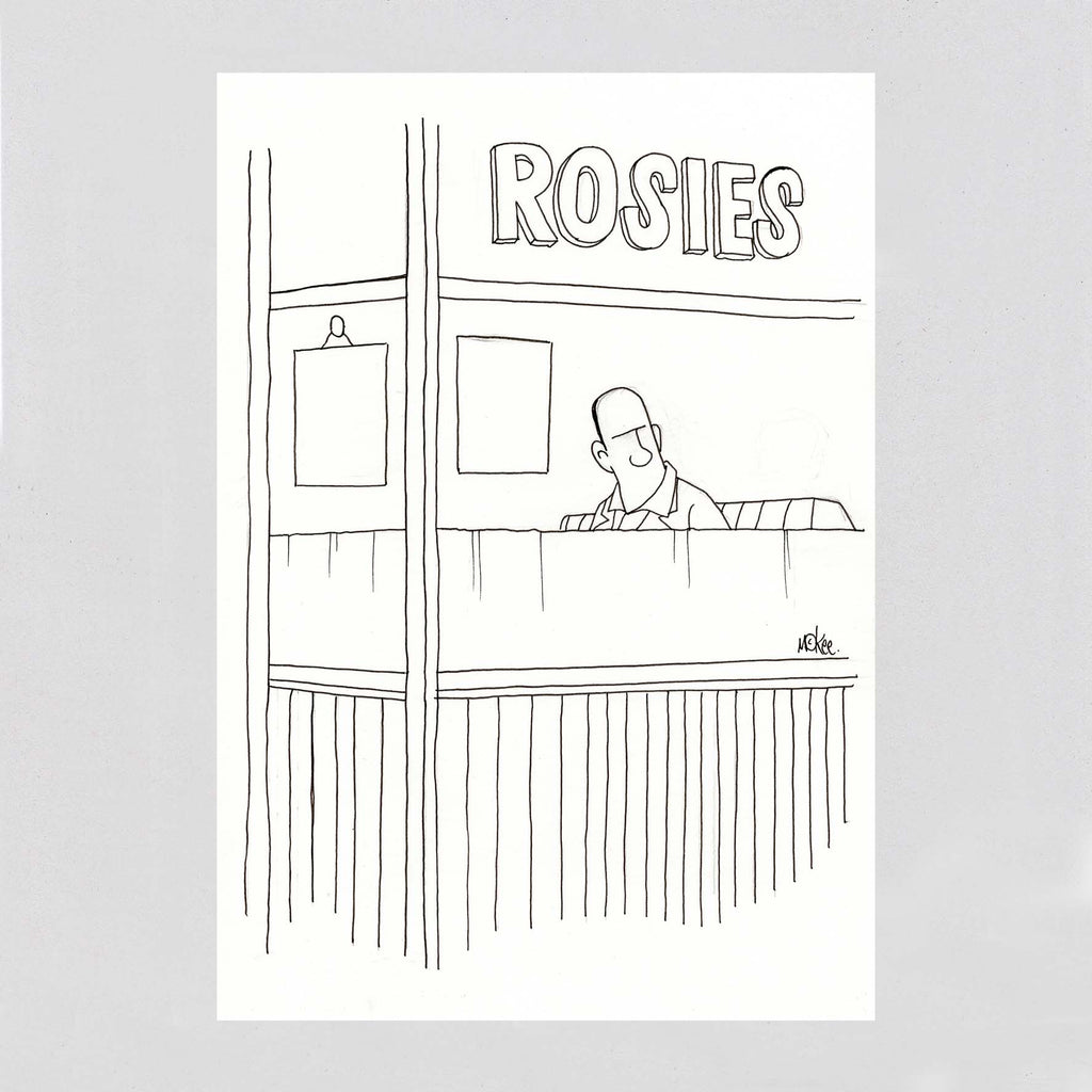 Man In Cafe - Original Sketch